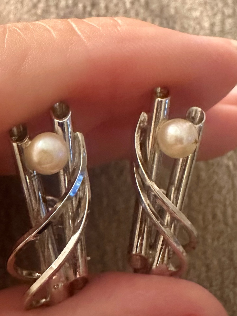 Vintage De Curtis (dce) Sterling Earrings